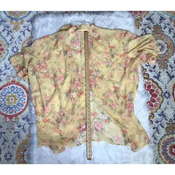 American Eagle Outfitters Kimono Blouse Women's Floral OS Sheer Swim Cover Up - Picture 4 of 6